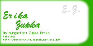 erika zupka business card